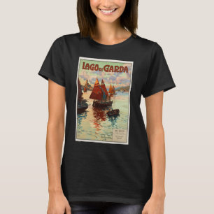 T-shirt Lago di Garda, Lac de Garde, Italie Voyage Vintage