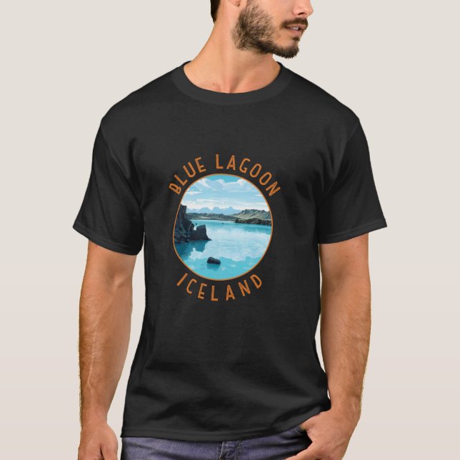 T-shirt Lagon Bleu Islande Manipulé Cercle long (Devant)