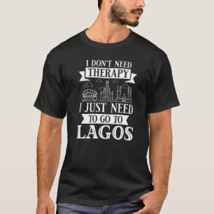 T-shirt Lagos Nigeria City Skyline Map Voyage