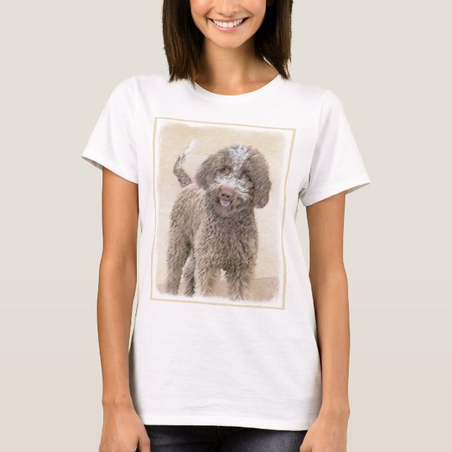 T-shirt Lagotto Romagnolo Peinture - Cute Original Chien A (Devant)