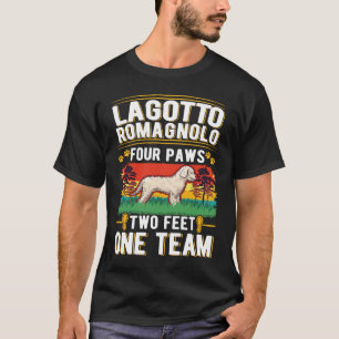 T-shirt Lagotto Romagnolo quatre pattes deux pieds une équ