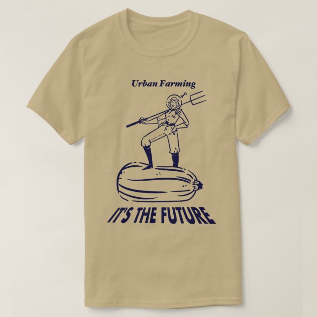 T-shirt L'Agriculture Urbaine Son Avenir (Bleu) (Design devant)