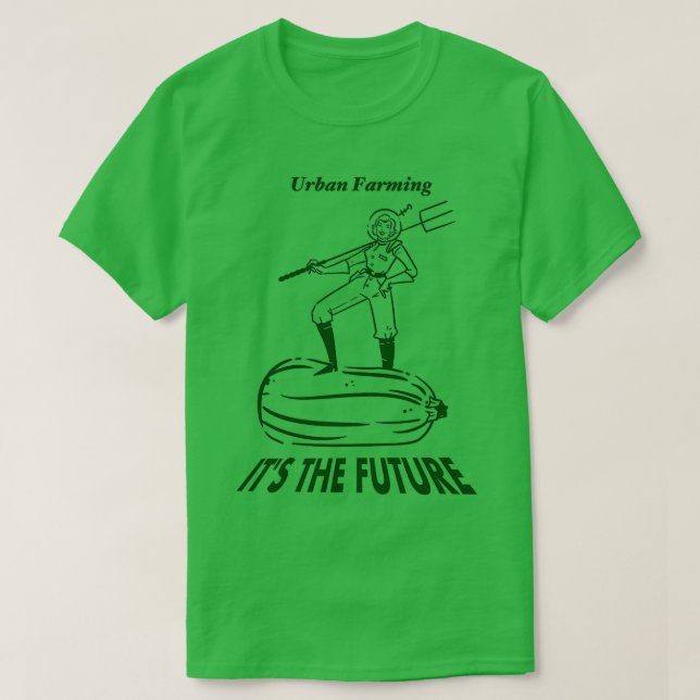 T-shirt L'Agriculture Urbaine Son Avenir (Vert) (Design devant)