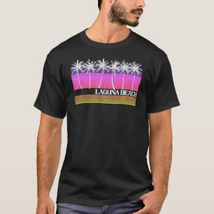 T-shirt Laguna Beach California Retro Vintage Beach Sunset