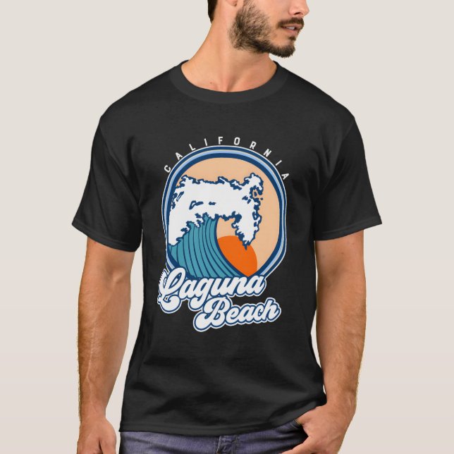 T-shirt Laguna Beach California Surf Wave (Devant)