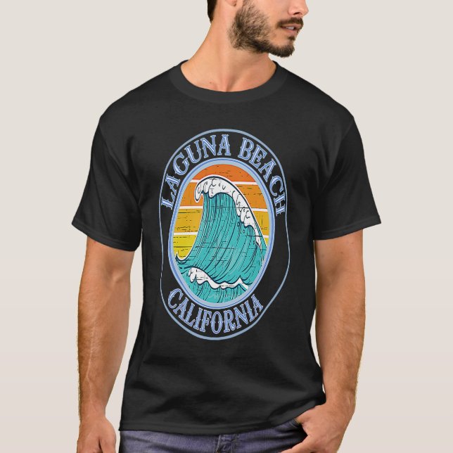 T-shirt Laguna Beach California Waves (Devant)