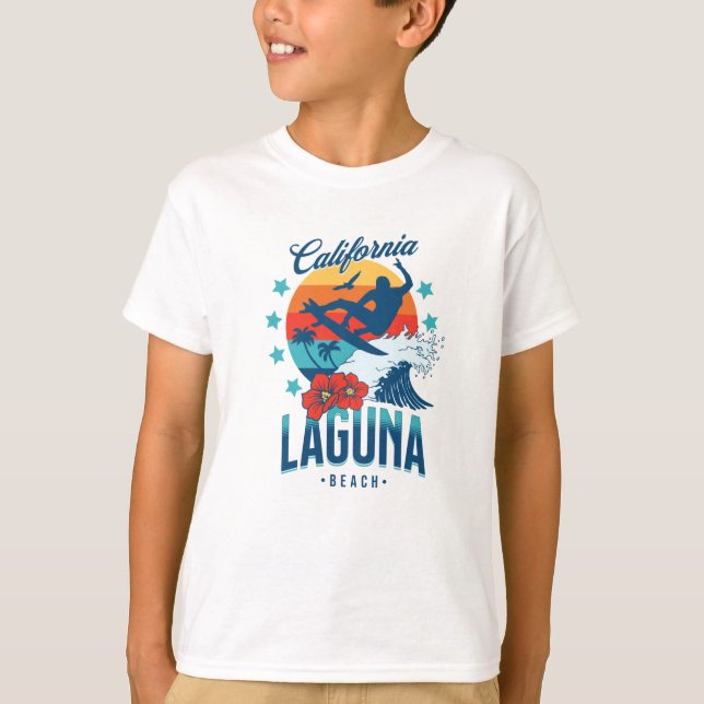 T-shirt Laguna Beach Californie surf (Devant)