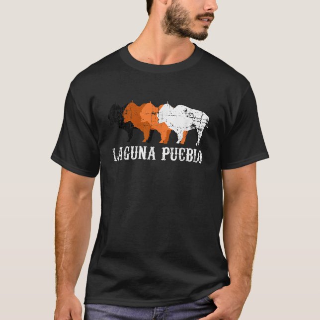 T-shirt Laguna Pueblo Amérindiens D'Amérique Pour Hommes F (Devant)