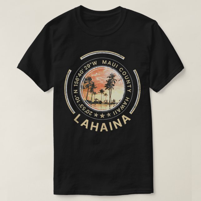 T-shirt Lahaina Hawaii Maui Hawaiian (Design devant)