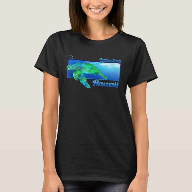 T-shirt Lahaina Hawaii nage Honu (Devant)