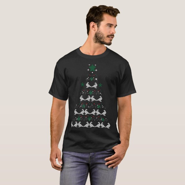 T-shirt laid de cadeau de chandail de pigeon (Devant entier)