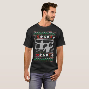 T-shirt laid de chandail de Noël de polo d'eau