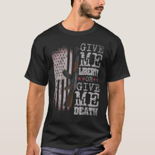 T-shirt L'Aigle Américain Me Donne La Liberté Ou Me Donne