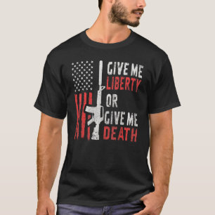 T-shirt L'Aigle Américain Me Donne La Liberté Ou Me Donne 