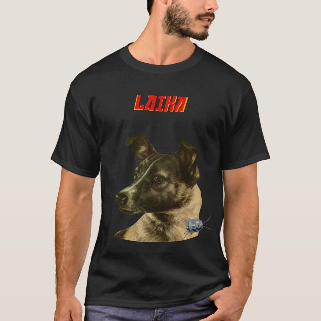 T-shirt Laika — Sovietwave, Gagarine, art spatial (Devant)