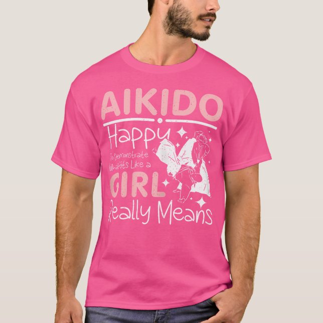 T-shirt L'Aikido Touché Comme Une Fille (Devant)