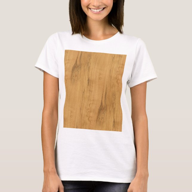 T-shirt L'air de la texture des grains de bois d'érable (Devant)
