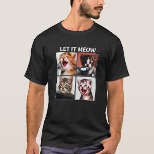 T-shirt Laisse Chanter Chat Miaule Kitten Musique
