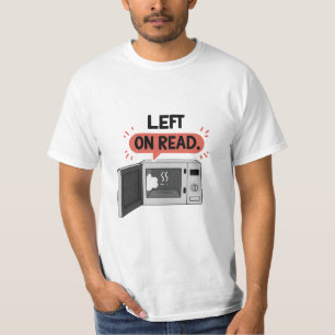 T-shirt "Laissé en lecture" Conversation micro-ondes bulle