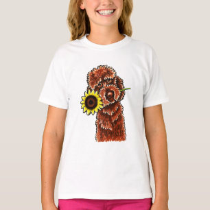 T-shirt -Laisse ensoleillée Art™ de Labradoodle de