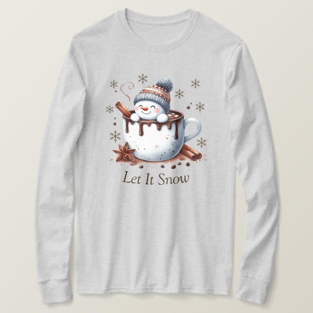 T-shirt Laisse-Le Chirt À Manches Longues À Neige (Design devant)