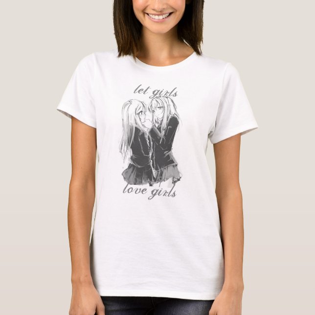 T-shirt Laisse Les Filles Aimer Les Filles Chemise (Devant)