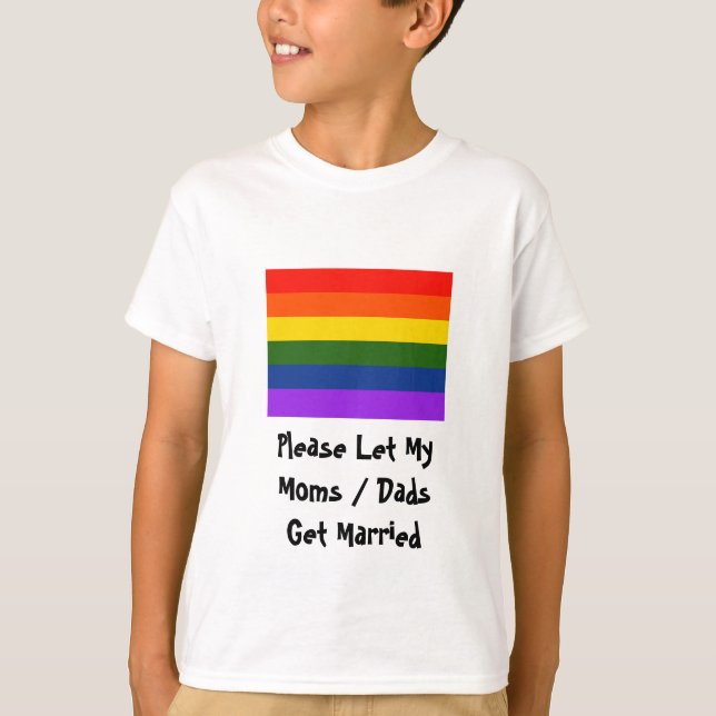 T-shirt Laisse mes papas se marier (Devant)