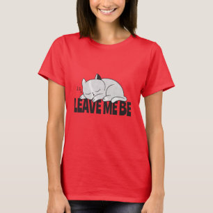T-shirt Laisse-moi être Lazy, chat endormi