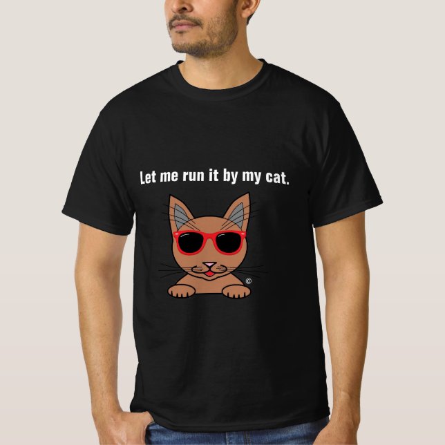 T-shirt Laisse-Moi Le Faire Par Mon Chat Drôle (Devant)
