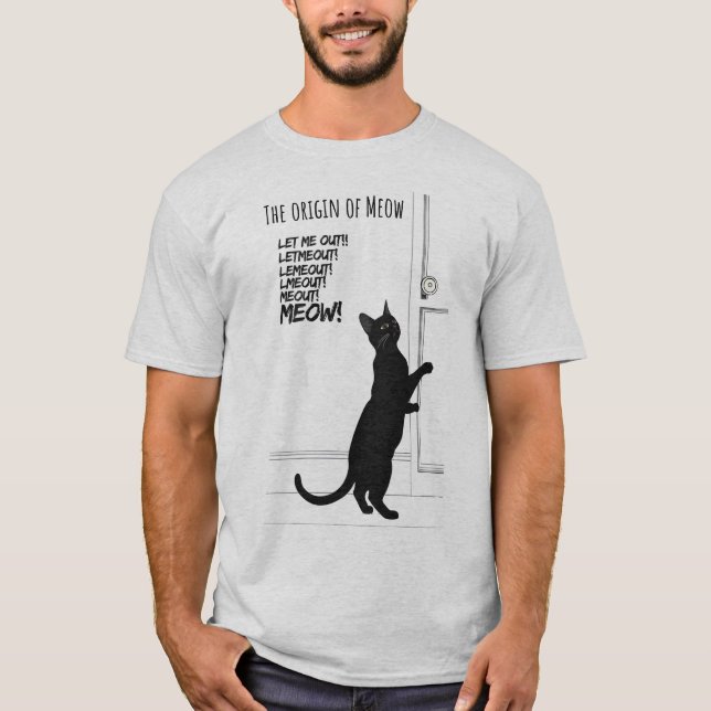 T-shirt Laisse-Moi Sortir De L'Extraction Drôle Chat Cry O (Devant)