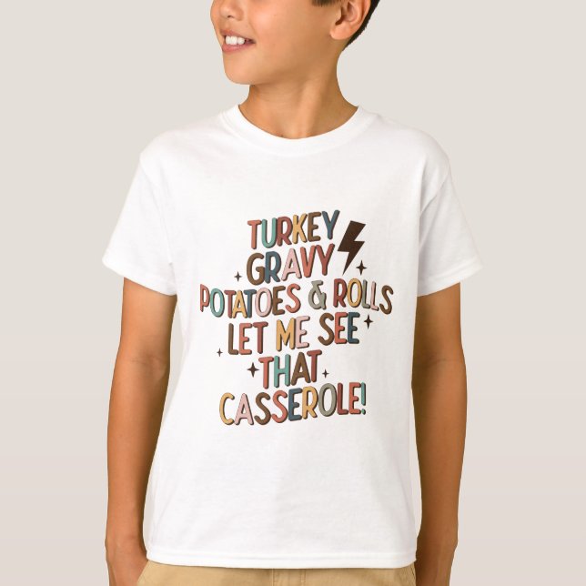 T-shirt Laisse-moi voir que Casserole Funny Retro Thanksgi (Devant)