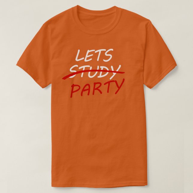 T-shirt Laisser la fête Noire (Design devant)