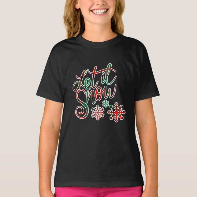 T-shirt Laisser la fille à la neige (Devant)