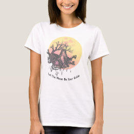 T-shirt Laisser La Lune Guide, Loup sur la Lune et Lettré 