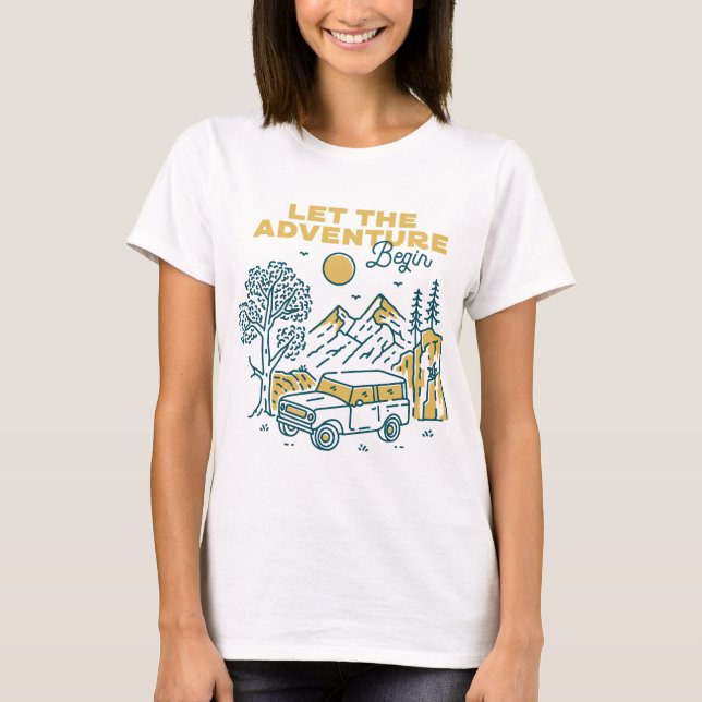 T-shirt Laisser l'aventure commencer (Devant)