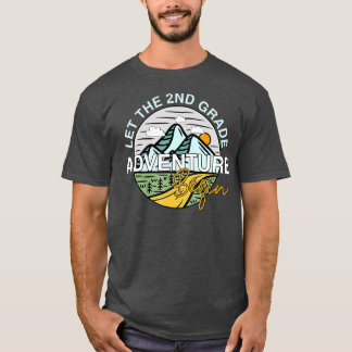 T-shirt Laisser L'Aventure De 2E Année Commencer Drôle À S