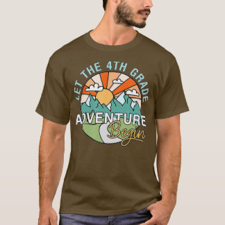T-shirt Laisser L'Aventure De 4E Année Commencer L'Enseign