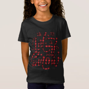 T-Shirt Laisser le bison de neige planter des flocons roug