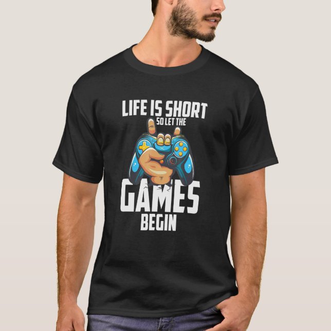 T-shirt Laisser Les Jeux Commencer PC Apparel Pour Console (Devant)