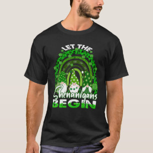 T-shirt Laisser Les Shenanigans Commencer Gnome Rainbow St