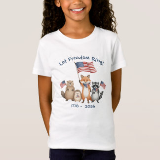 T-Shirt Laisser Liberté Anneau Animaux Forêt Patriotique B