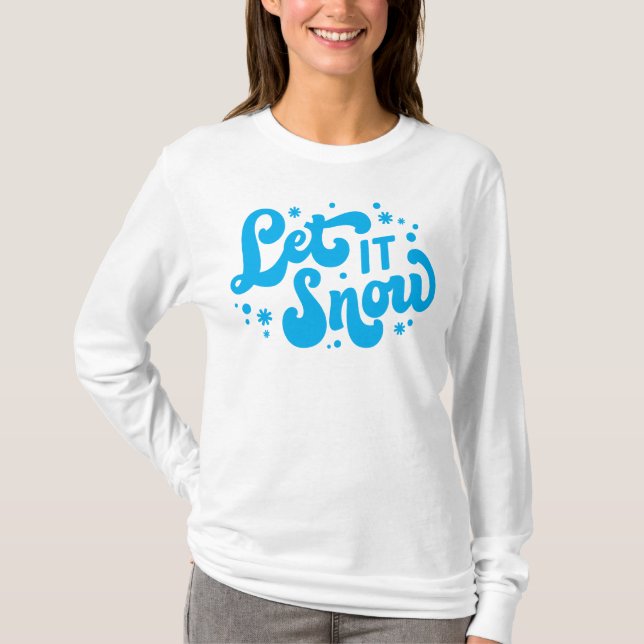 T-shirt Laisser neiger hiver design (Devant)