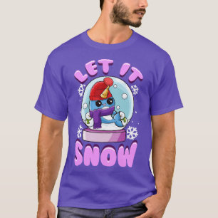 T-shirt Laisser neiger Narwhal Globe de neige Noël