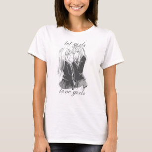 T-shirt Laissez la chemise de filles d'amour de filles