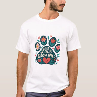 T-shirt Laissez l'amour grandir Flore sauvage