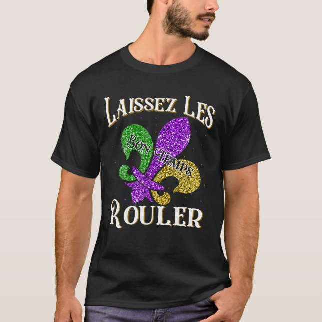 T-shirt Laissez Les Bon Temps Rouler Mardi Gras 2022 Fleur (Devant)