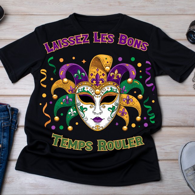 T-shirt Laissez Les Bons Temps Rouler Mardi Gras Mask (Laissez Les Bons Temps Rouler Mardi Gras Mask men T-Shirt)