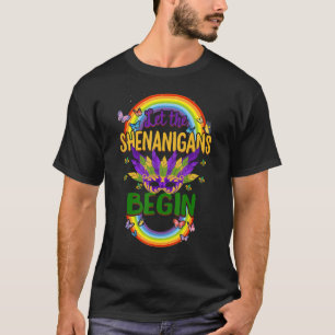 T-shirt Laissez les frénésies commencer Masque de costume