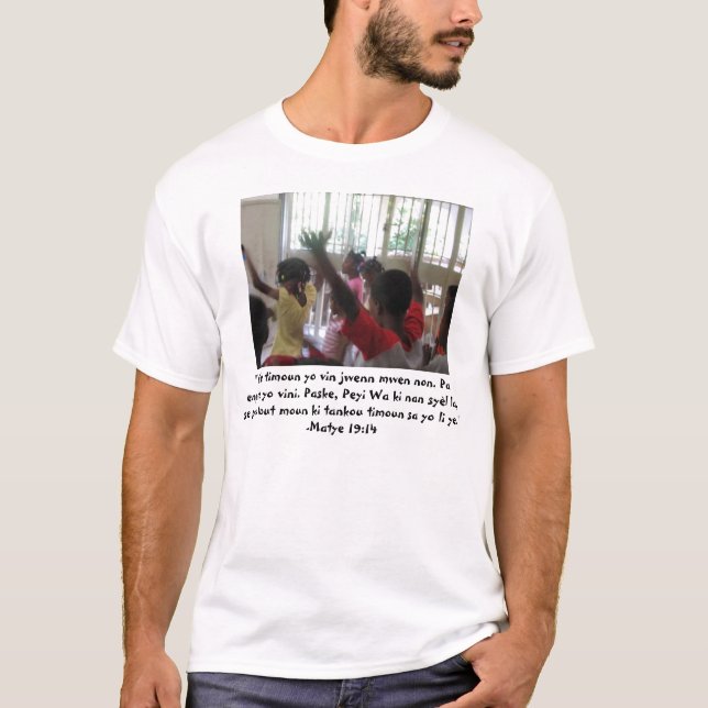 T-shirt Laissez les petits enfants venir à moi… (Devant)