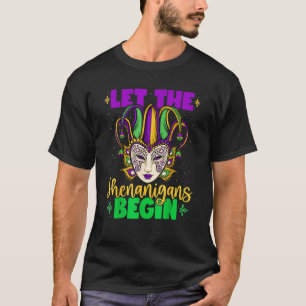 T-shirt Laissez Les Shenanigans Commencer Le Masque Mardi